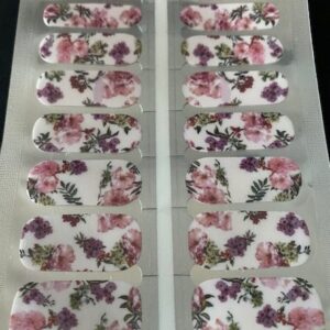 secret garden floral nail polish wrap
