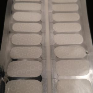 winnie white overlay nail wrap strip