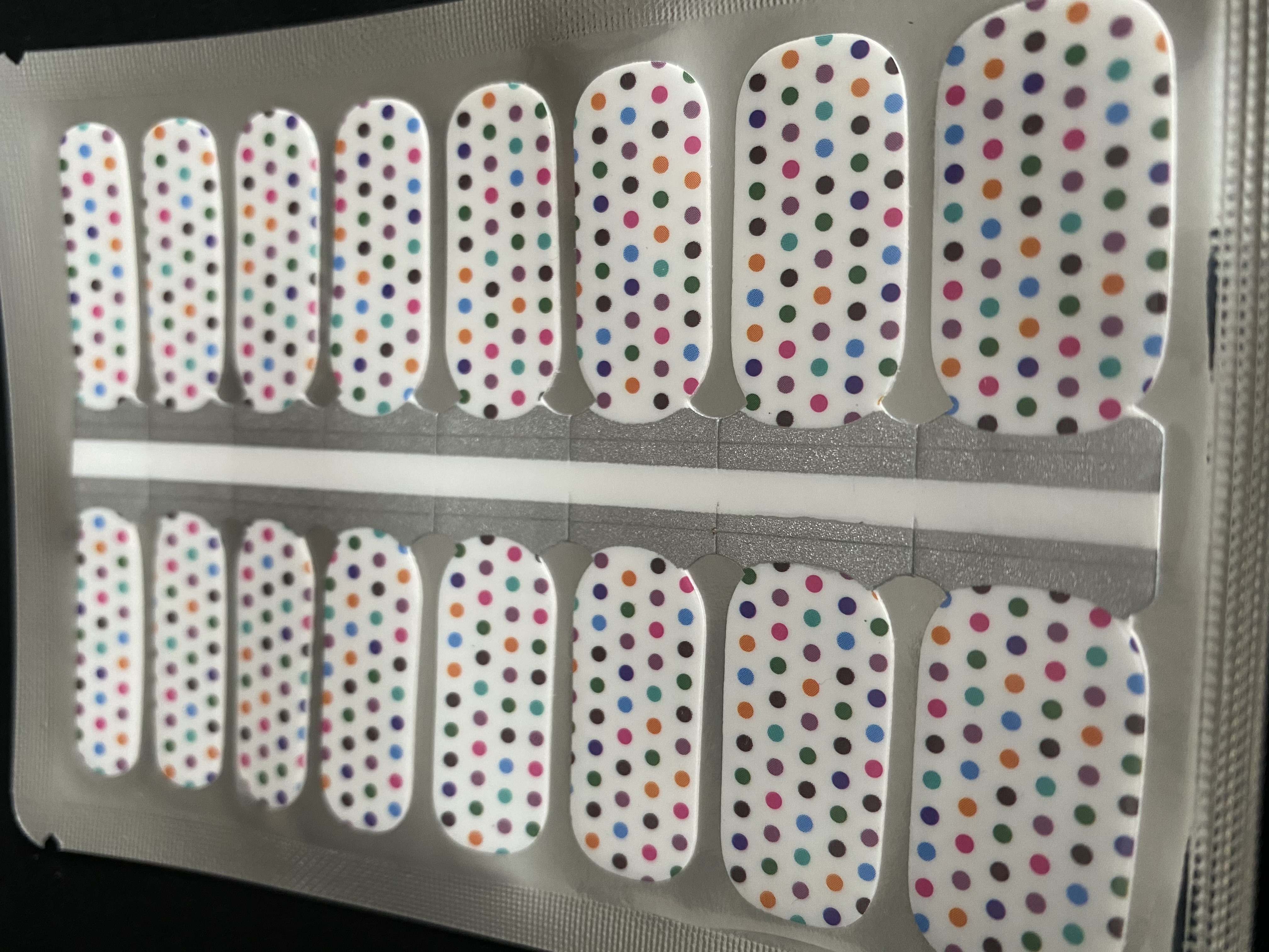 polka face nail polish wrap