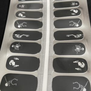 skele disco halloween nail polish sticker