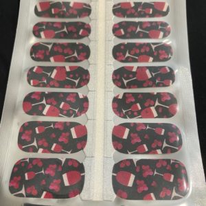 red red wine nail wrap