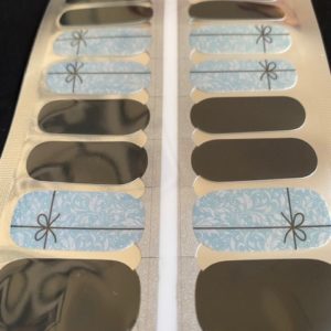 gift wrapped nail wrap