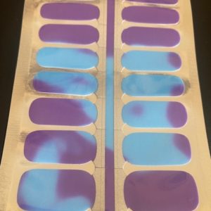 true blue thermal colour change nail wrap