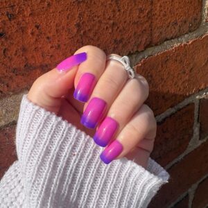 peekaboo pink colour change thermal nail wrap