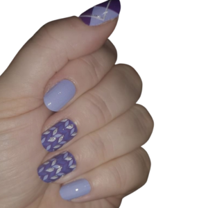 blue sweater pattern nail wraps medium nails