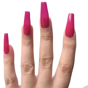 pink nail wrap on long nails