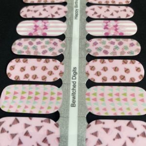 Happy Birthday nail wrap