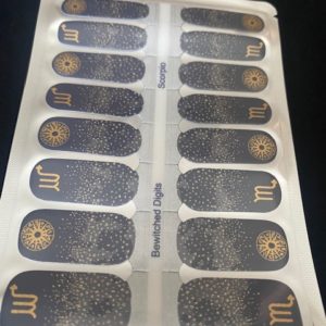 Scorpio star sign nail wrap