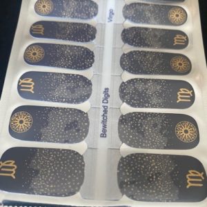 Virgo star sign nail wrap