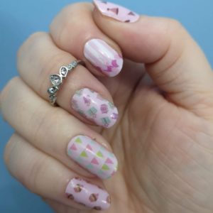 happy birthday nail wrap