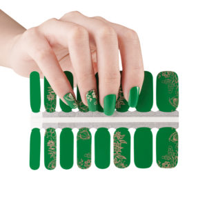 serene and green nail wrap