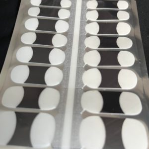 classic black tips nail wraps