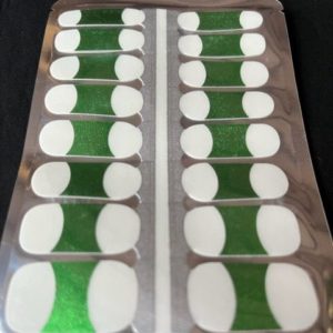 green crackle tips nail wrap