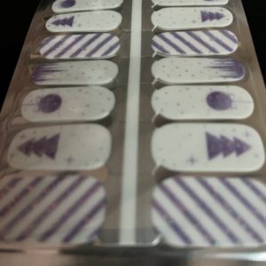 purple christmas nail wrap