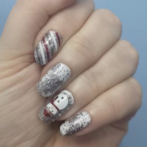 sparkling snow nail wrap