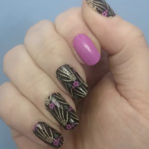 glow bones nail wrap