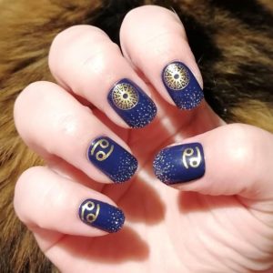 cancer zodiac star sign nail wrap