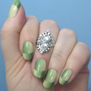 twice ombre tips - green