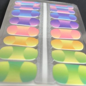 Twice ombre tips - multi colours