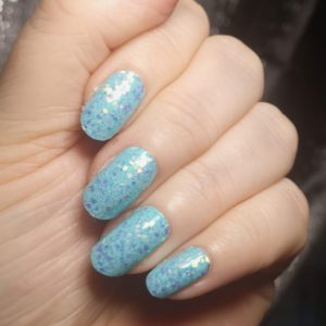 turquoise twinkle nail wrap
