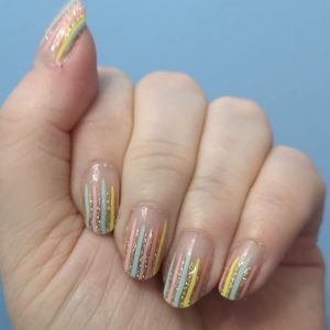 peep of pastel nail wrap