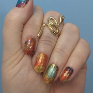 lava lamp nail wrap