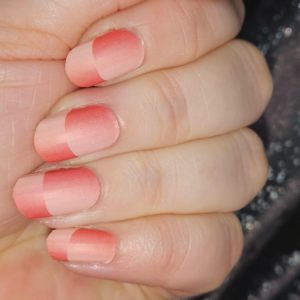 twice ombre tips - peach nail wraps