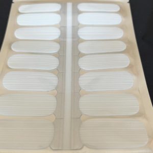 white stripes nail wrap
