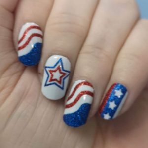 star spangled nail wrap