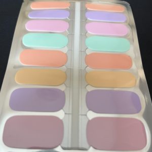 Pastel palette nail wrap