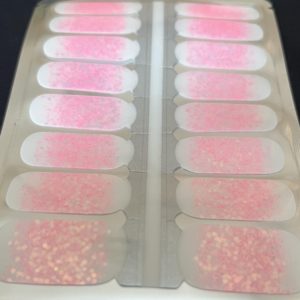 Pastel pink glitz tips nail wrap