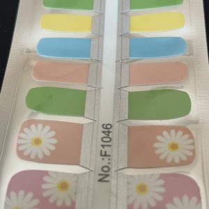 Spring daisies pedi toe nail wrap