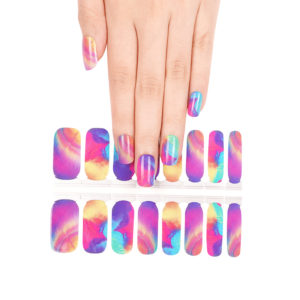 Colour burst nail wrap