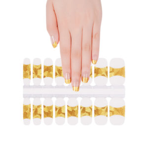 Gold holo tips nail wrap