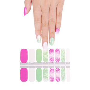 Neon Zebras nail wrap
