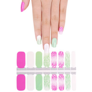 Neon Zebras nail wrap