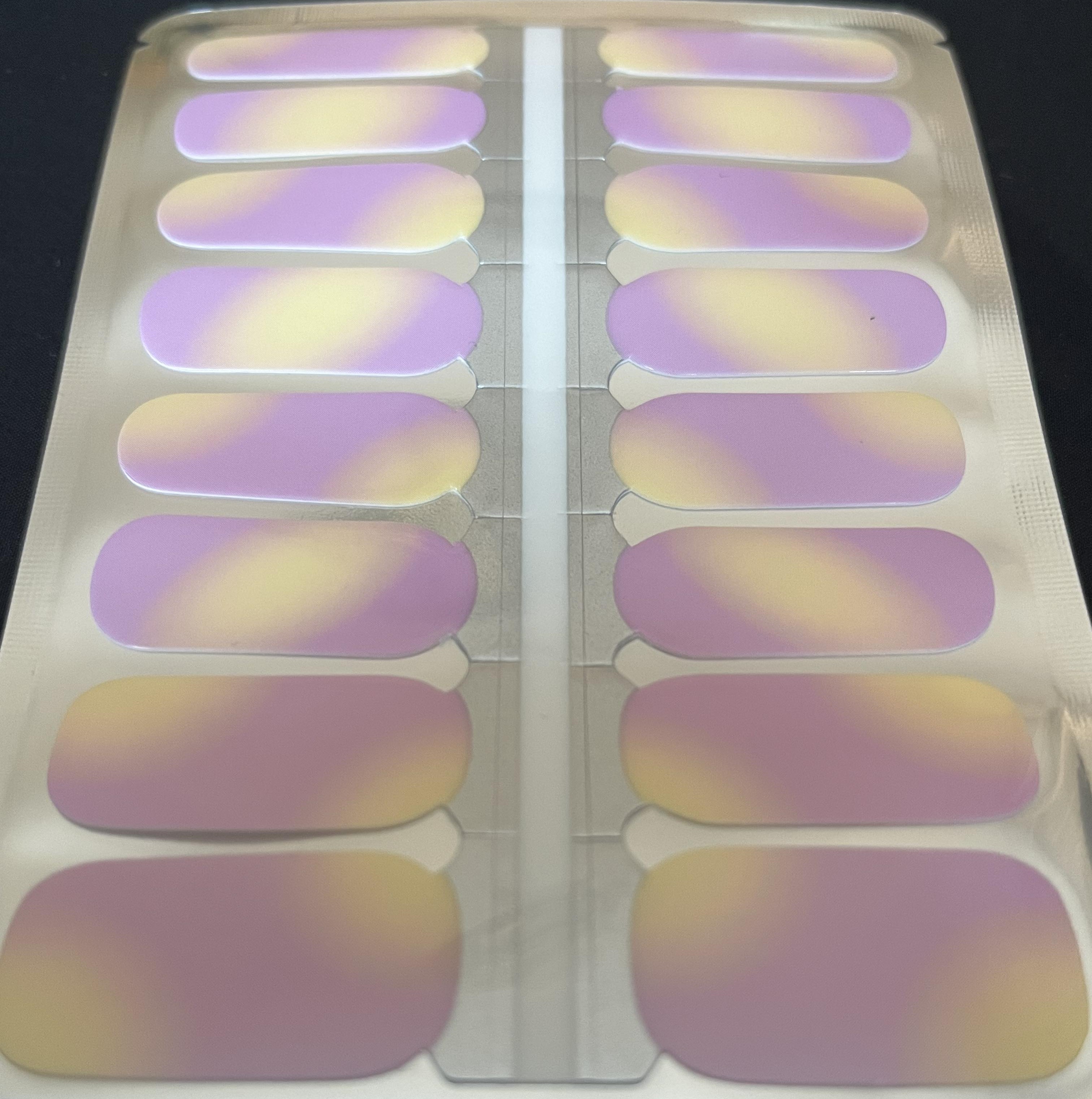 rhubarb and custard nail wrap