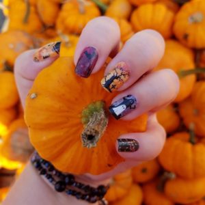 All Hallows' Eve nail wrap