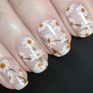 Lazy daisies nail wrap