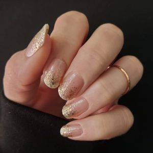 gold glitz tips nail wrap