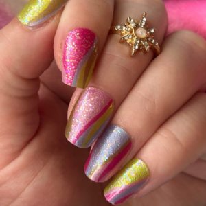 unicorn tails nail wrap
