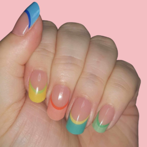 semi cured gel wraps - pastel tips