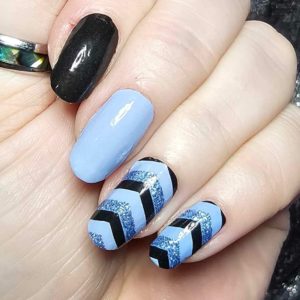 chevron blues nail wrap