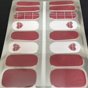 Tartan heart nail wrap