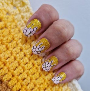 Bee-witched - custom nail wrap exclusive to Bewitched Digits