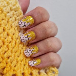 Bee-witched - custom nail wrap exclusive to Bewitched Digits
