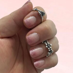 rose glitz tips nail wrap