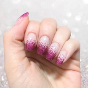 pink glitz tips nail wrap