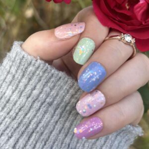 rainbow drops nail wrap