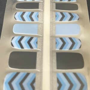 chevron blues pedi wrap